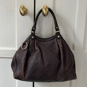 Gucci Sukey Tote in Dark Brown